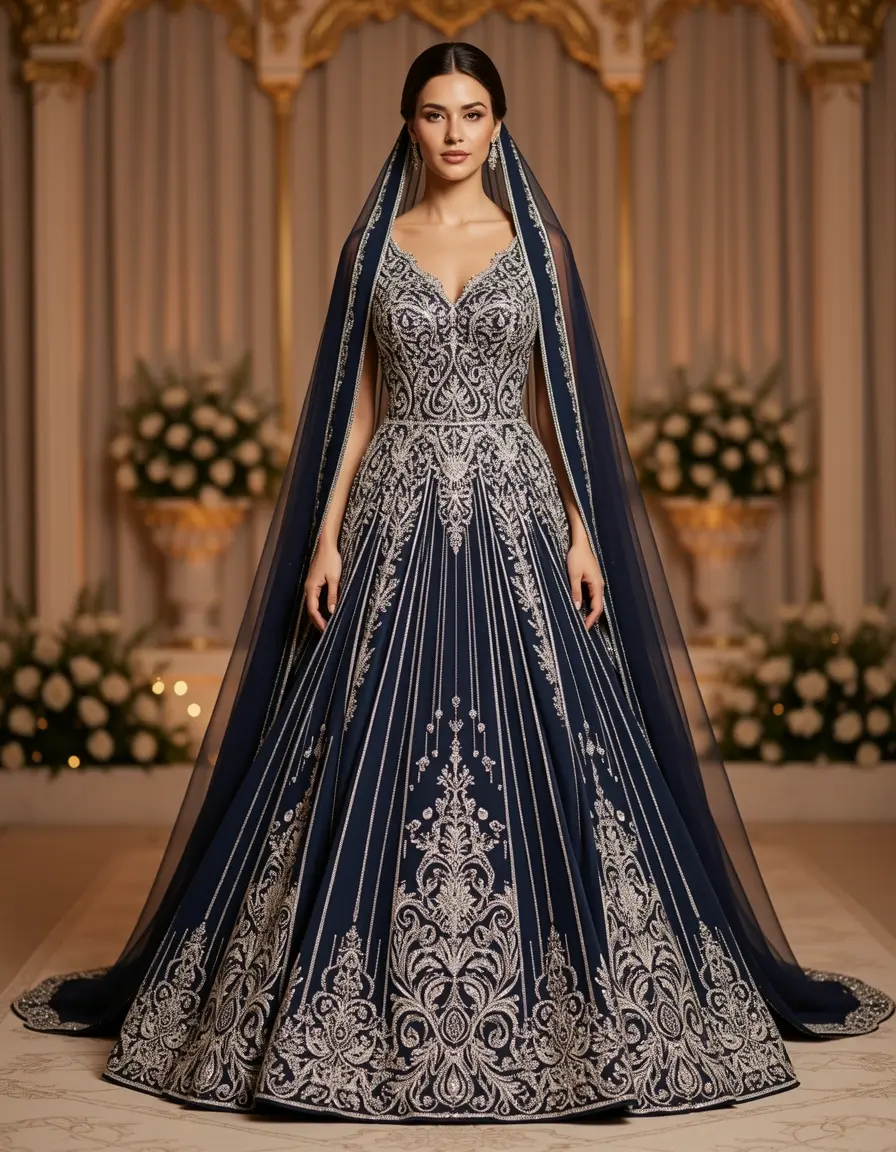 Vestido de noche con pedrería para madrina