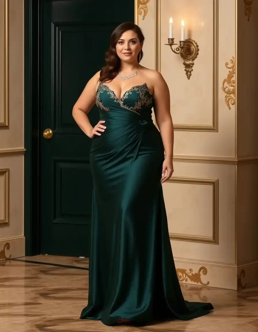 Vestido de noche elegante para tallas grandes
