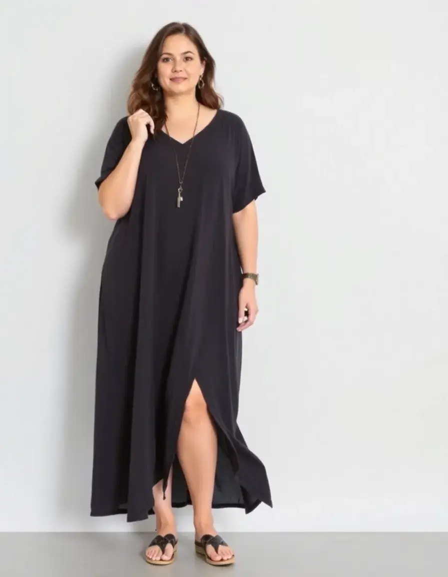 Vestido casual y relajado para el día a día en tallas grandes