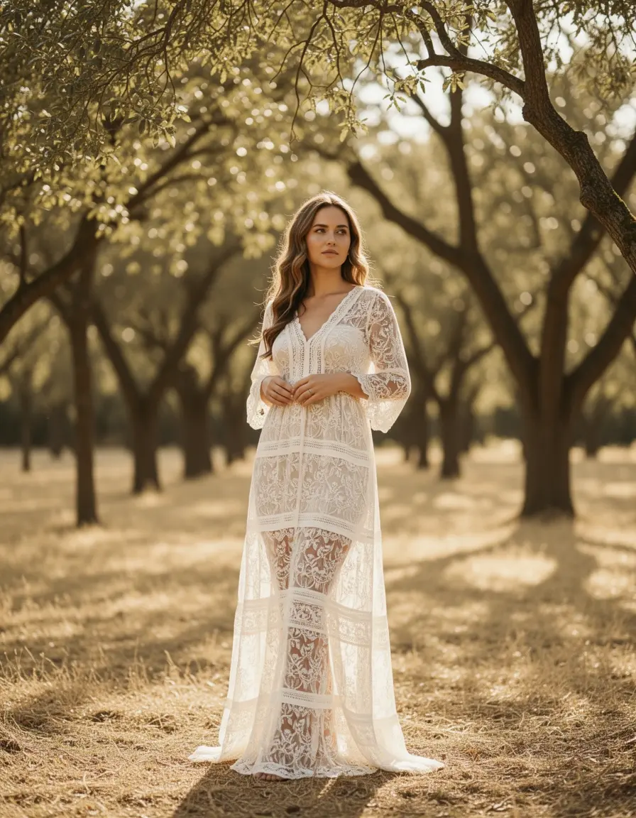 Boho Chic Lace Dress romántico