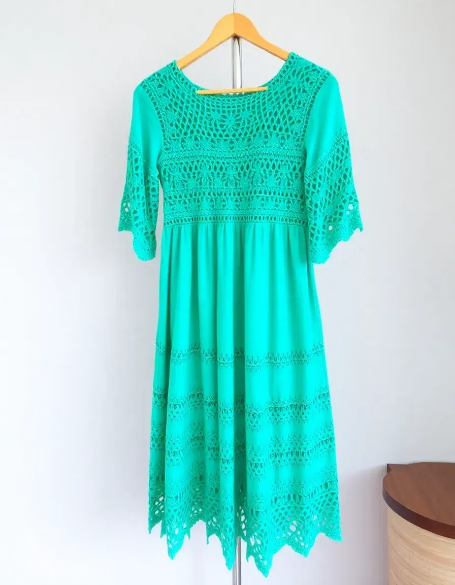 Boho Chic Crochet Dress artesanal