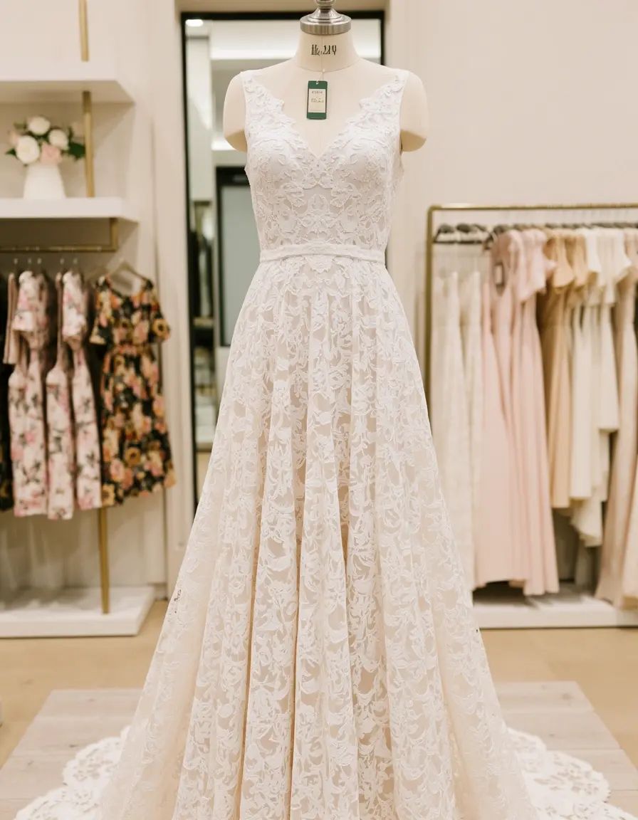 Vestido de encaje elegante para invitada