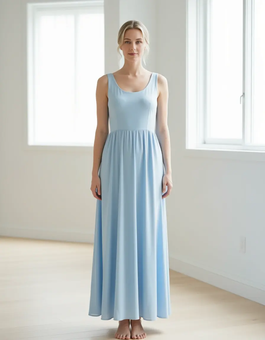 Sky Blue Maxi Dress - Vestido azul largo sereno