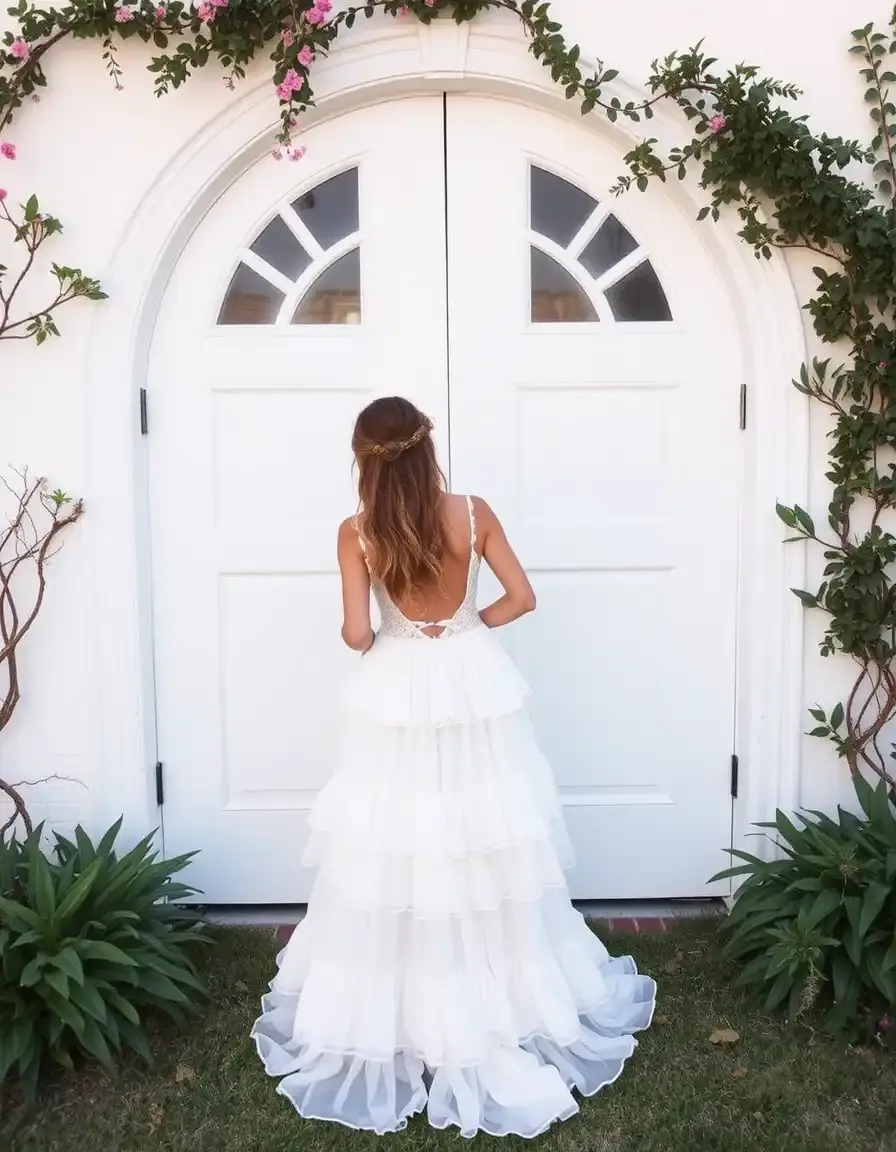 Tiered Boho Dress con volantes