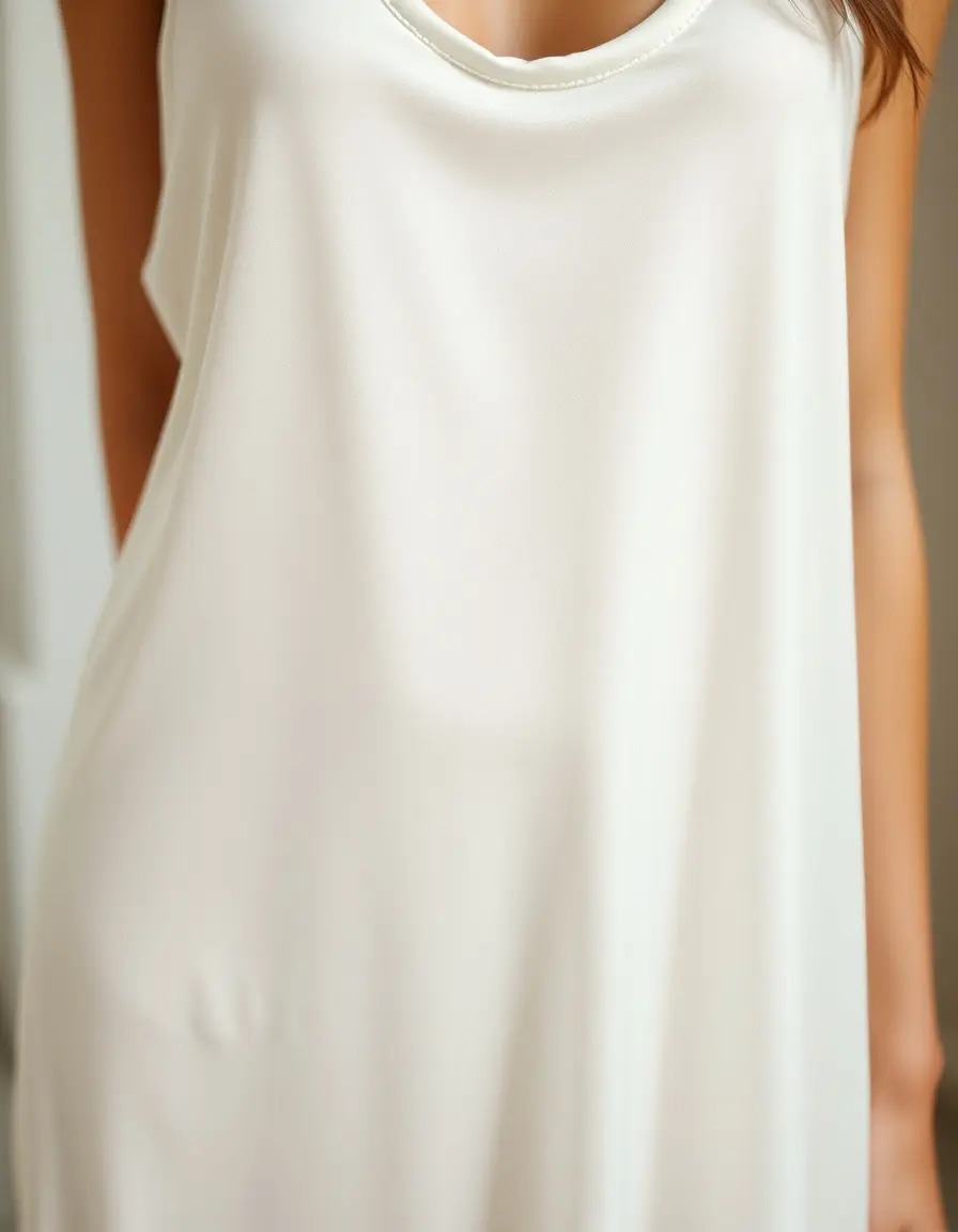 Vestido lencero de seda blanco