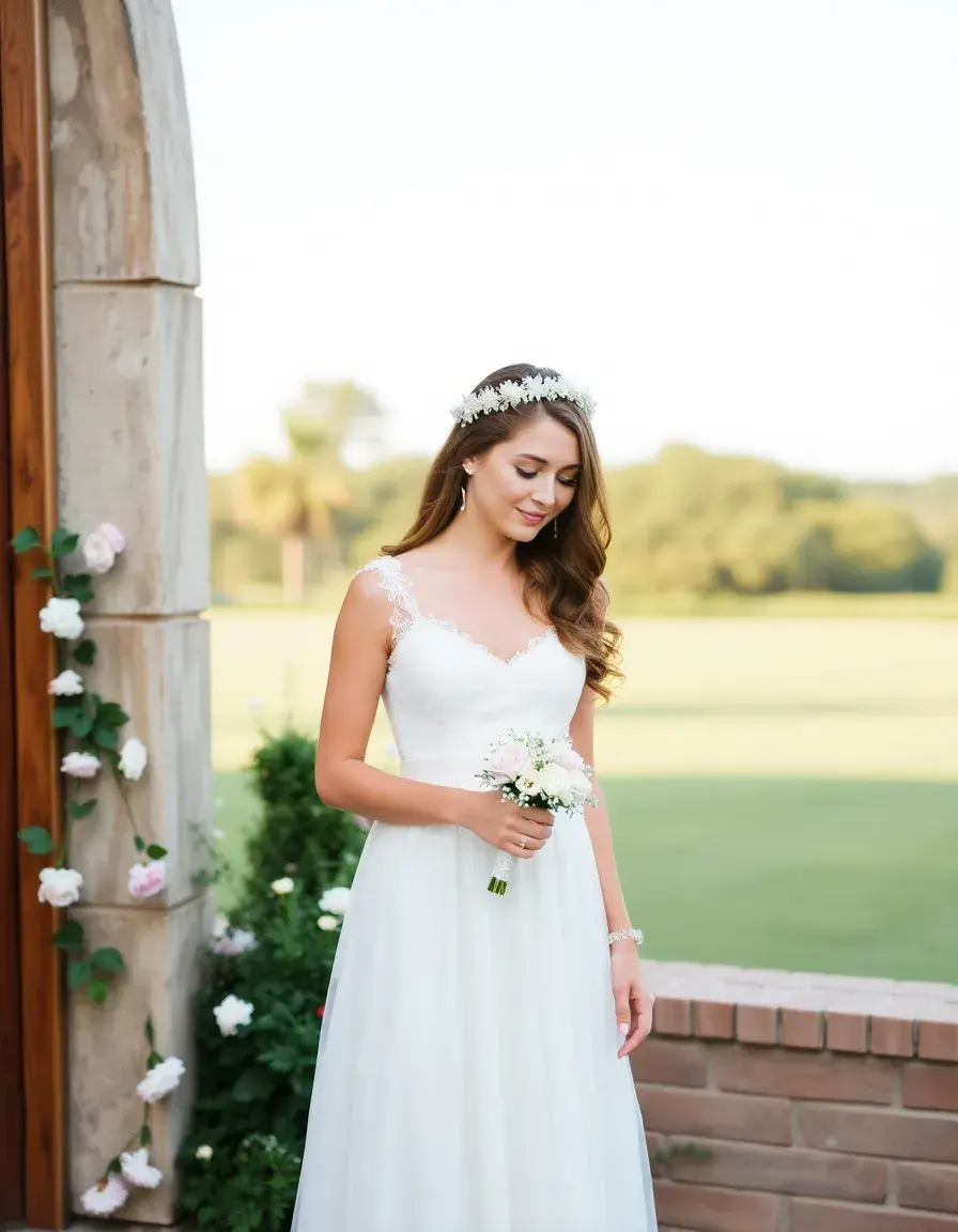 Floral Communion Dress con detalles florales