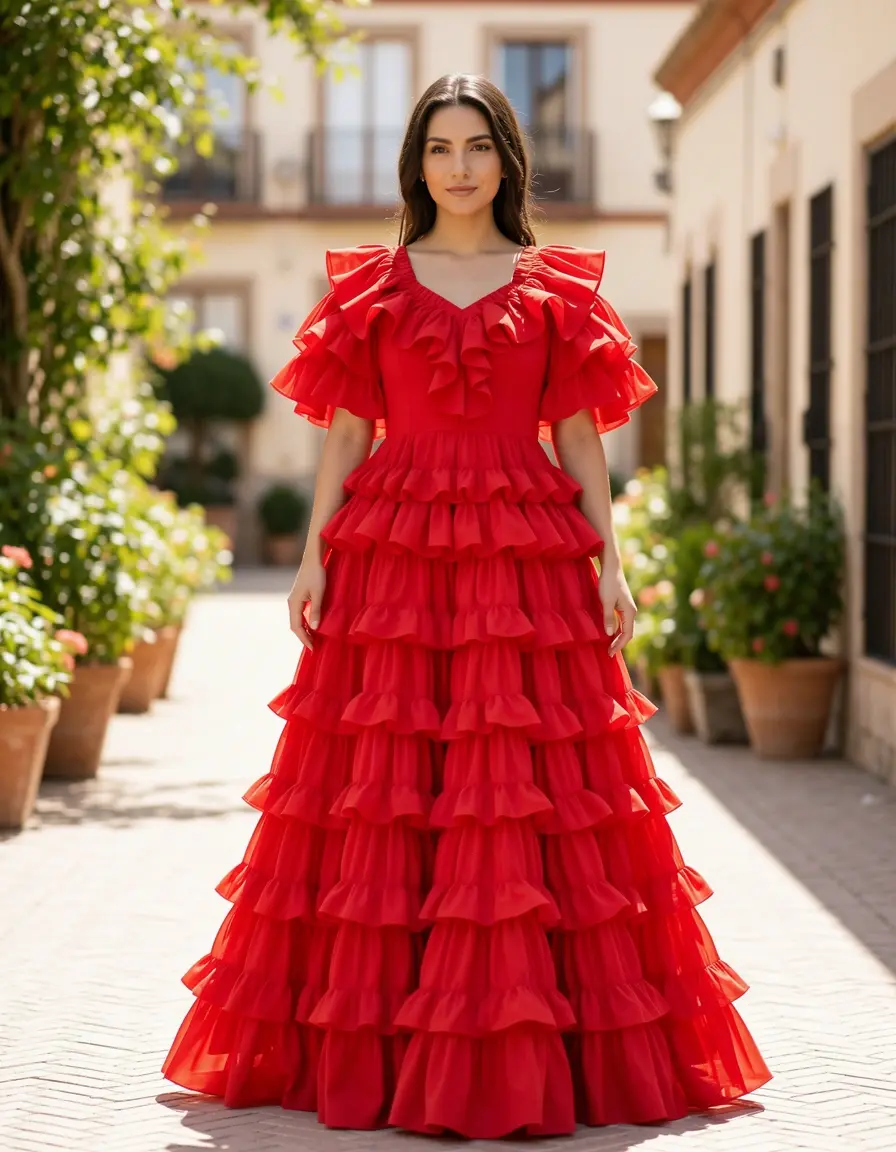 Red Ruffle Flamenca