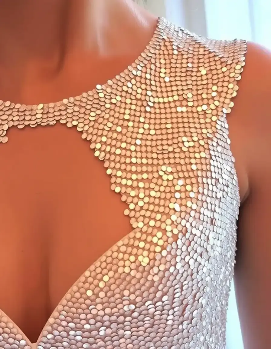 Vestido de lentejuelas para fiesta de boda