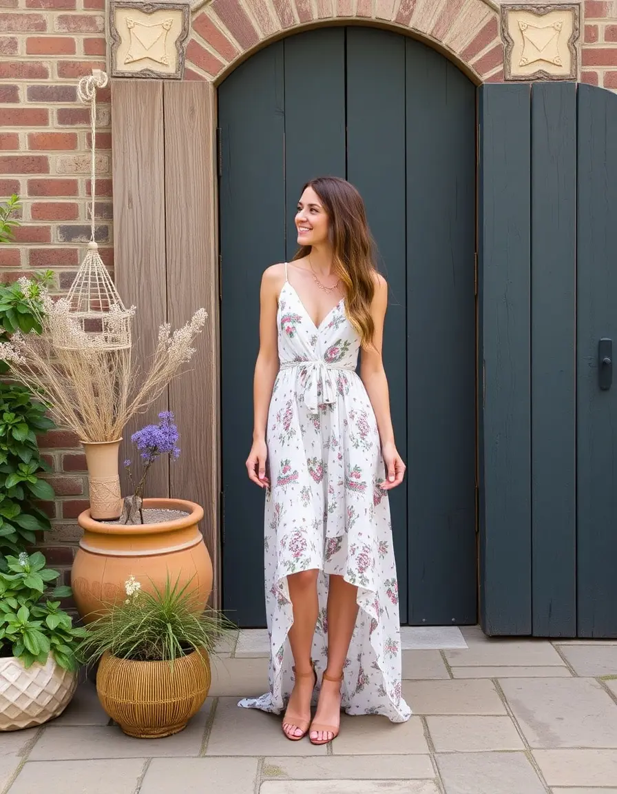 Vestido estilo boho chic para invitada