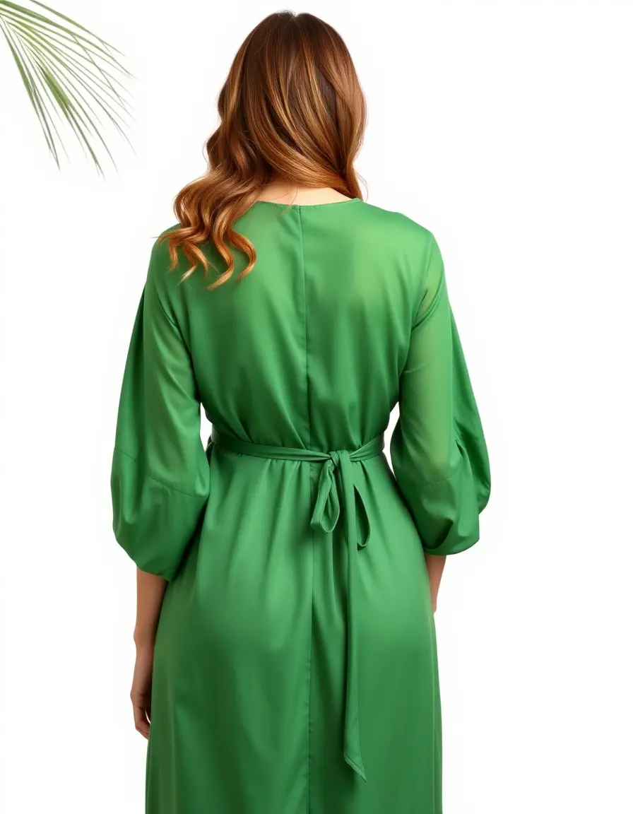 Vestido Invitada Wrap Verde