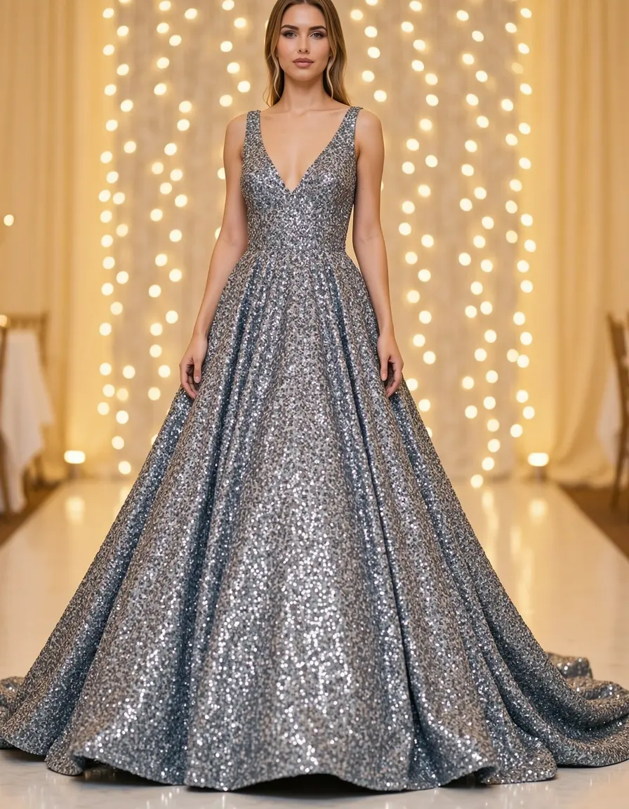 Sequin Event Gown