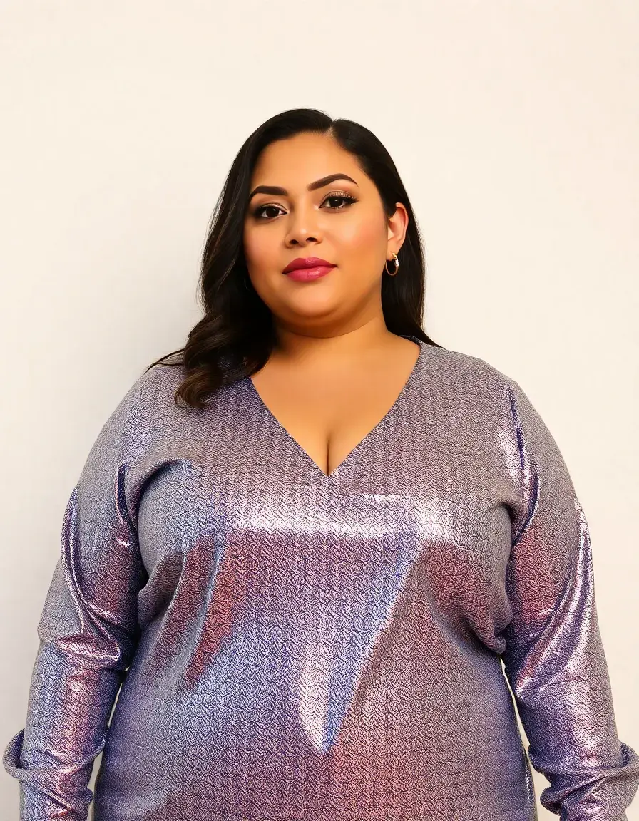 Plus Size Metallic Dress