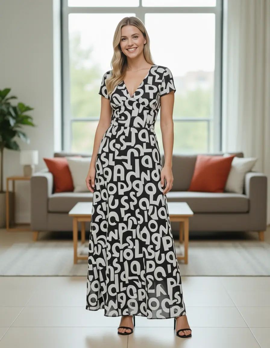 Vestido maxi estampado original para invitada