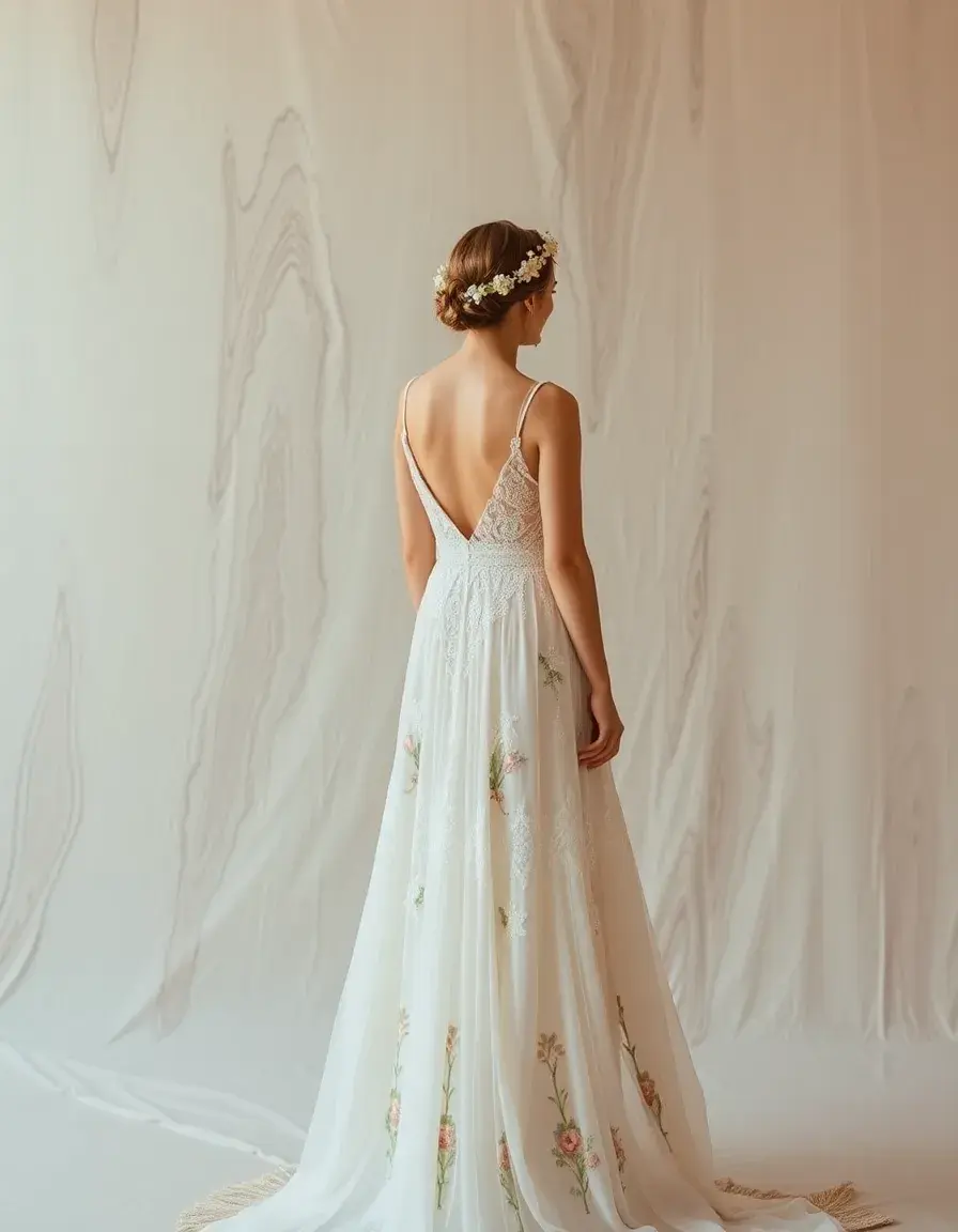 Vestido estilo boho chic para boda