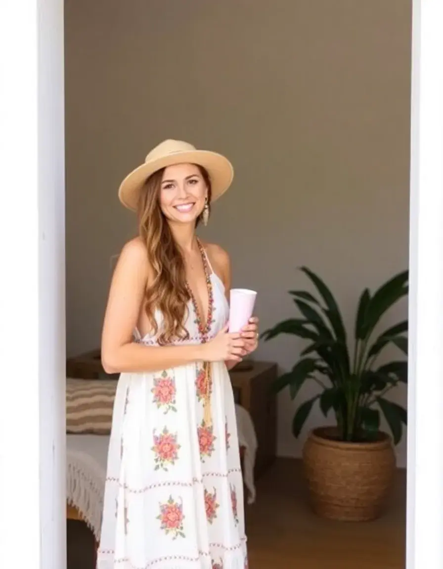 Boho chic guest dress