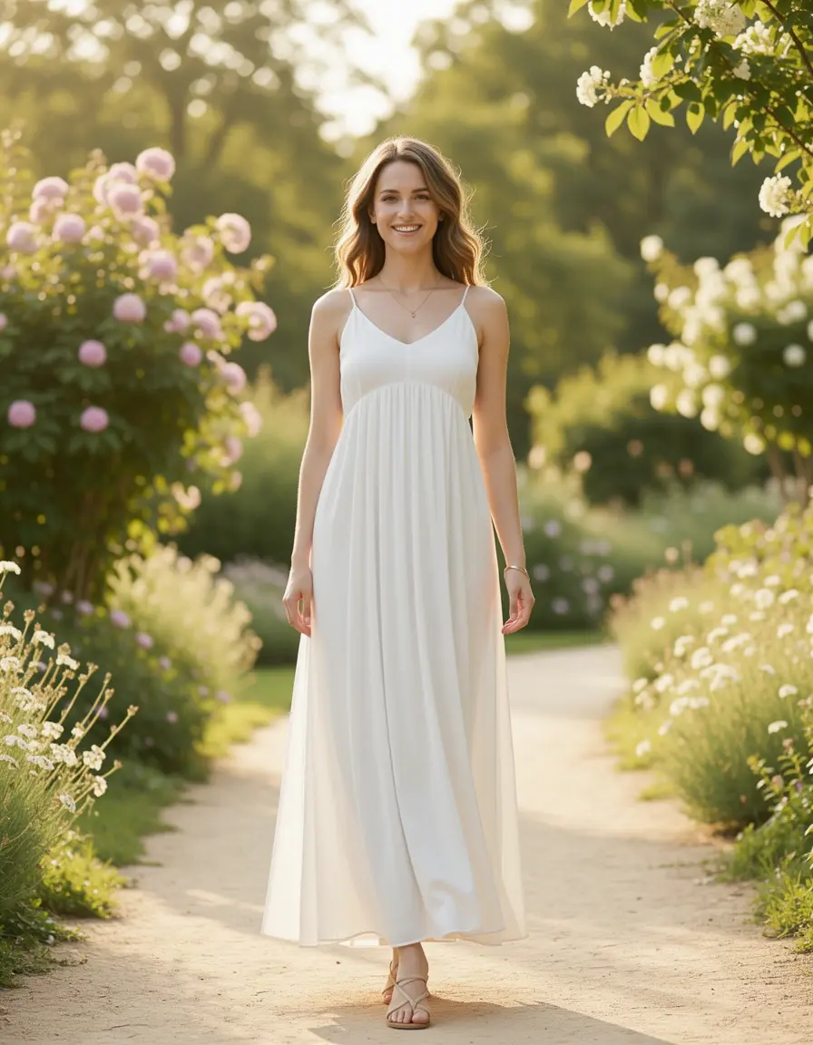 Vestido largo verano chifón ligero