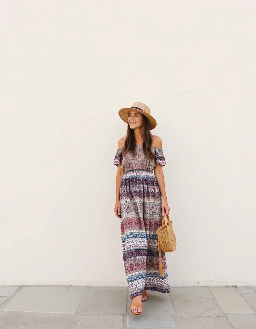 Vestido largo verano estilo boho