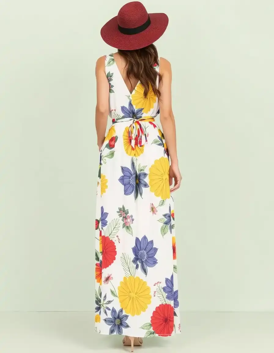 Vestido largo verano estampado llamativo