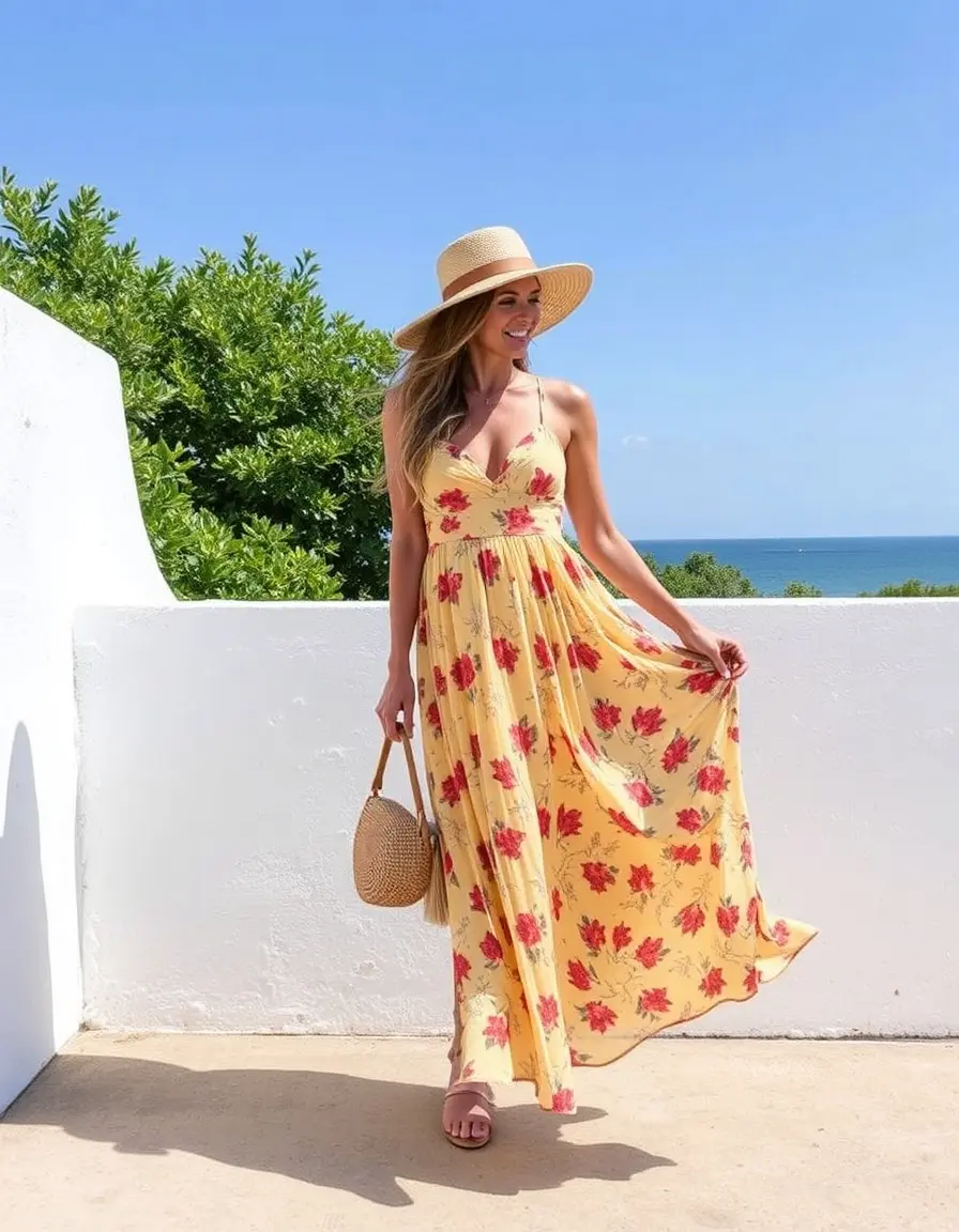 Vestido largo verano tipo sundress