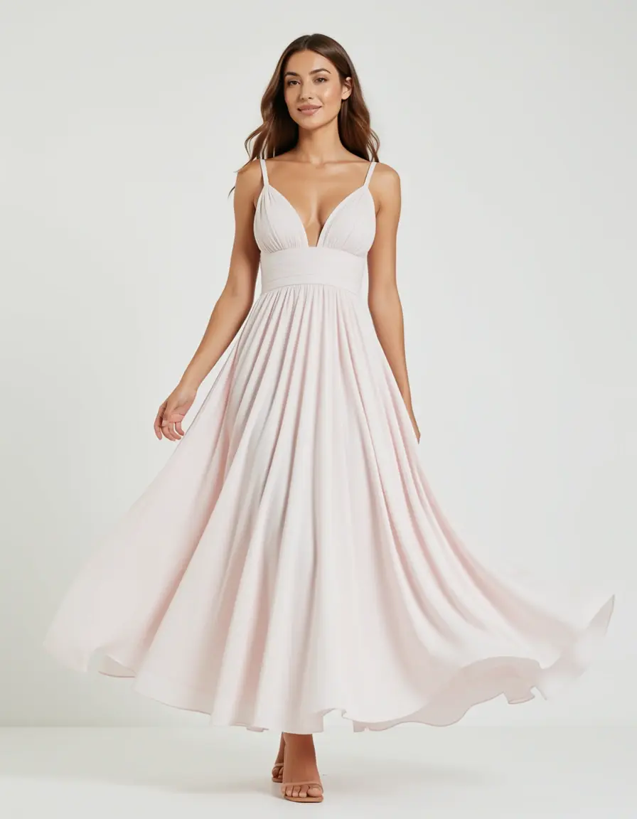 Vestido maxi de chifón para madre