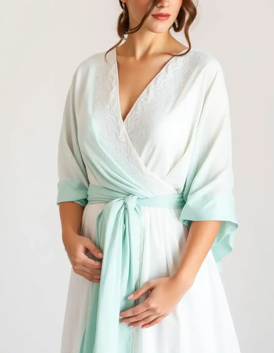 Vestido cruzado tipo wrap para madres