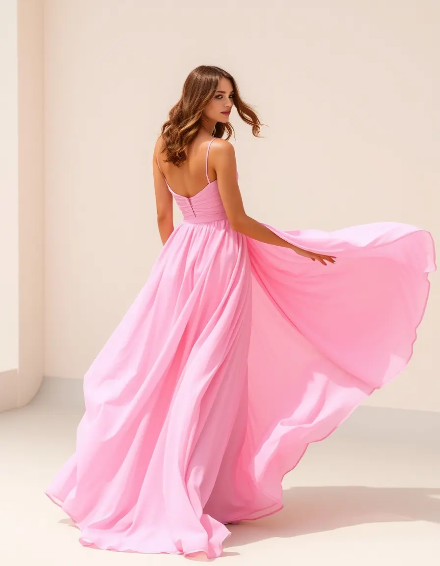 Vestido largo fluido para bodas