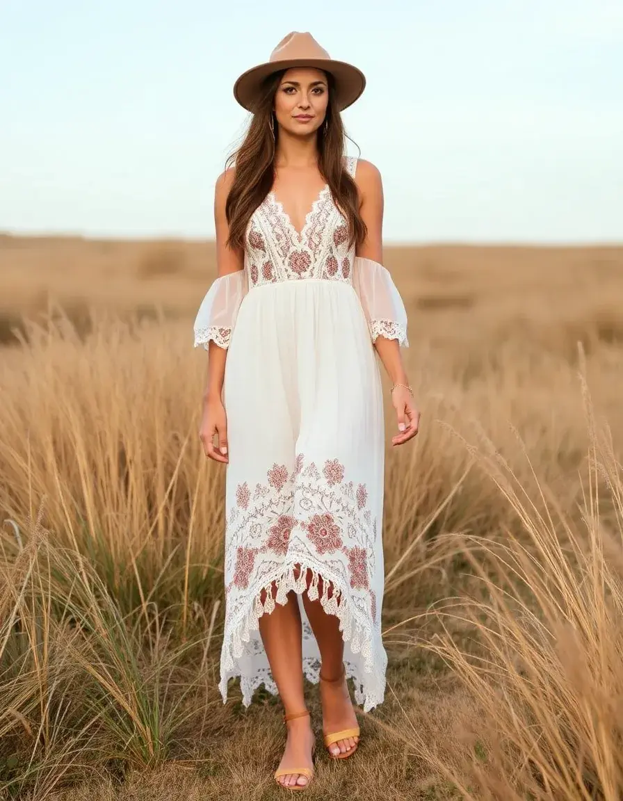 Vestido estilo boho chic para boda