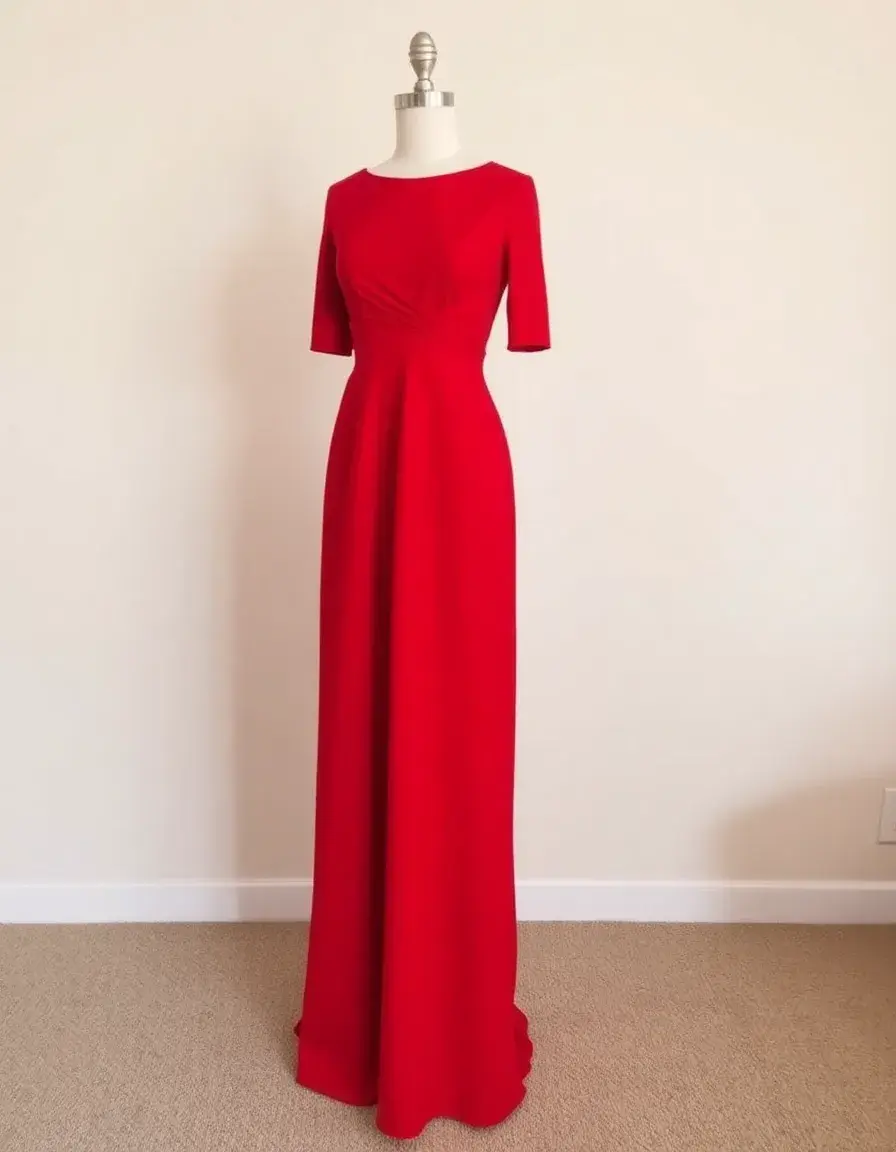 Red A-Line Formal Dress - Vestido rojo corte en A formal