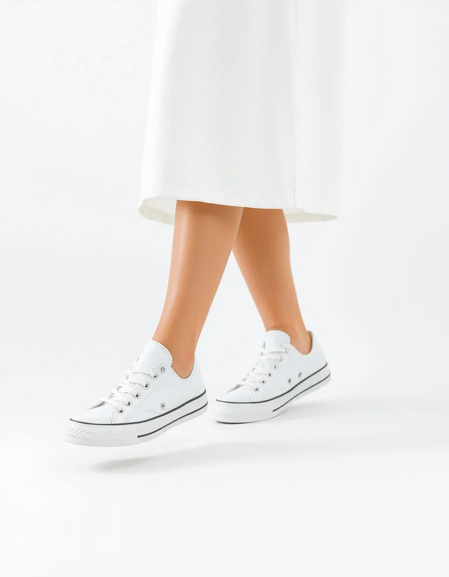 Zapatillas blancas minimalistas mujer