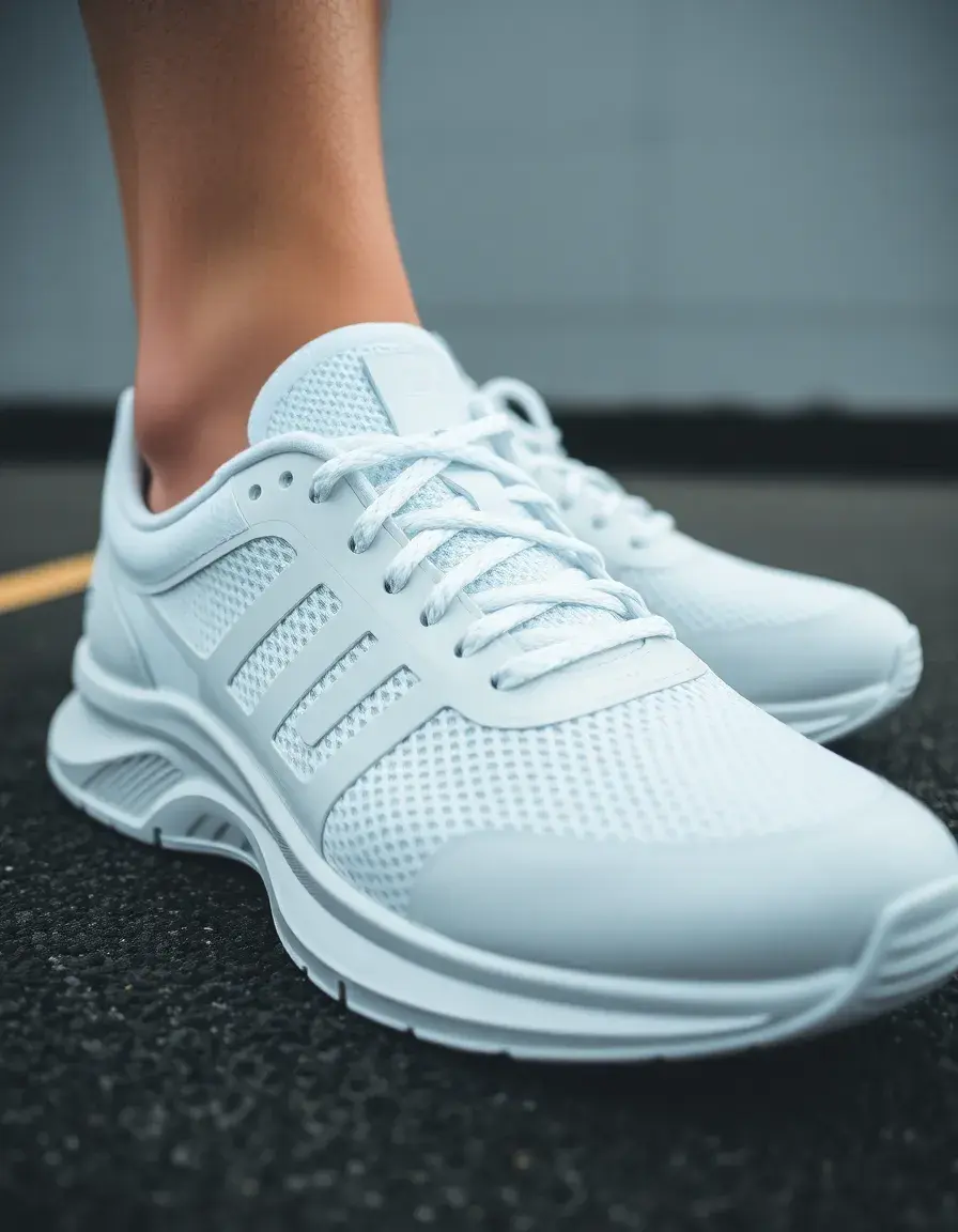 Supportive gym sneakers in white