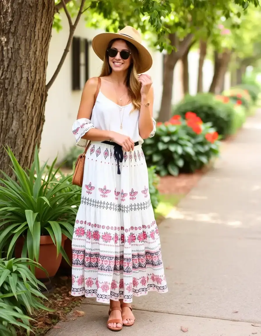 Tiered midi boho chic