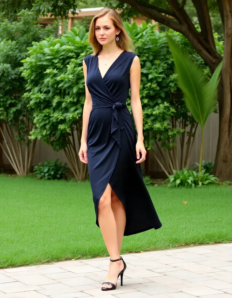 Vestido corto cruzado elegante