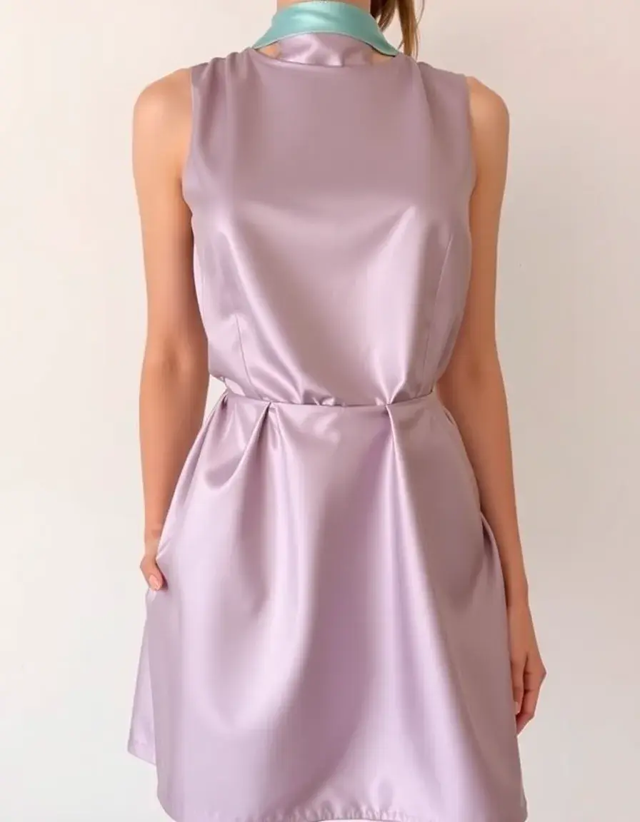 Vestido corto satén invitada