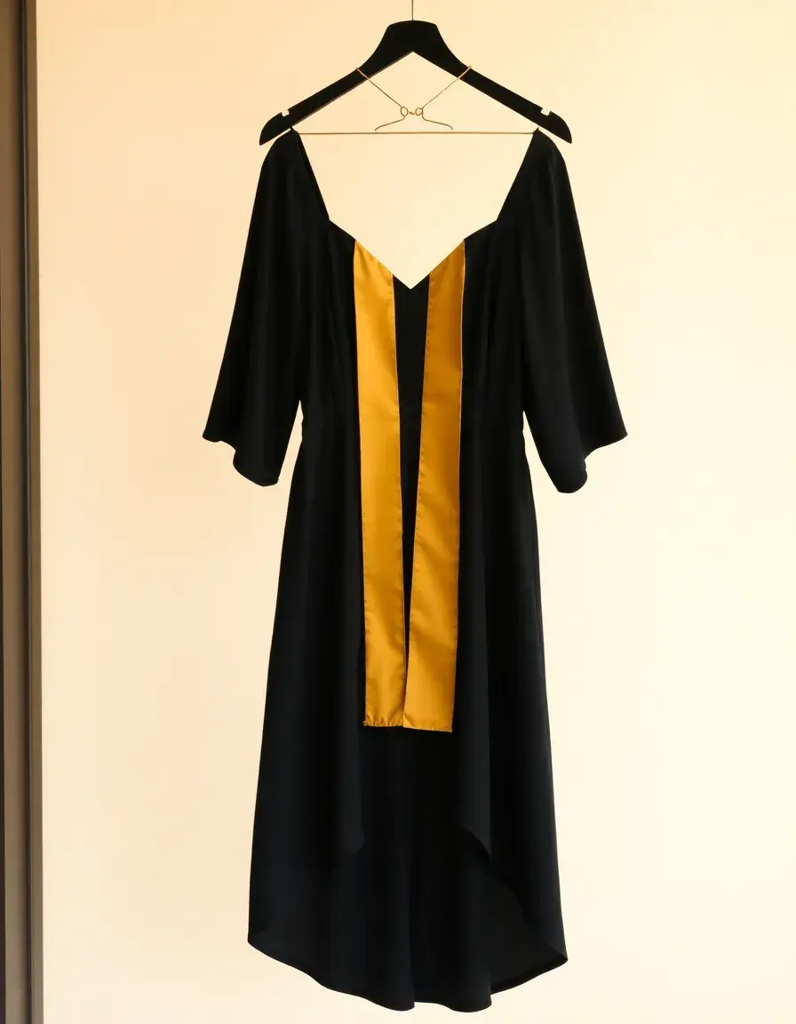 Vestido graduacion negro asimétrico