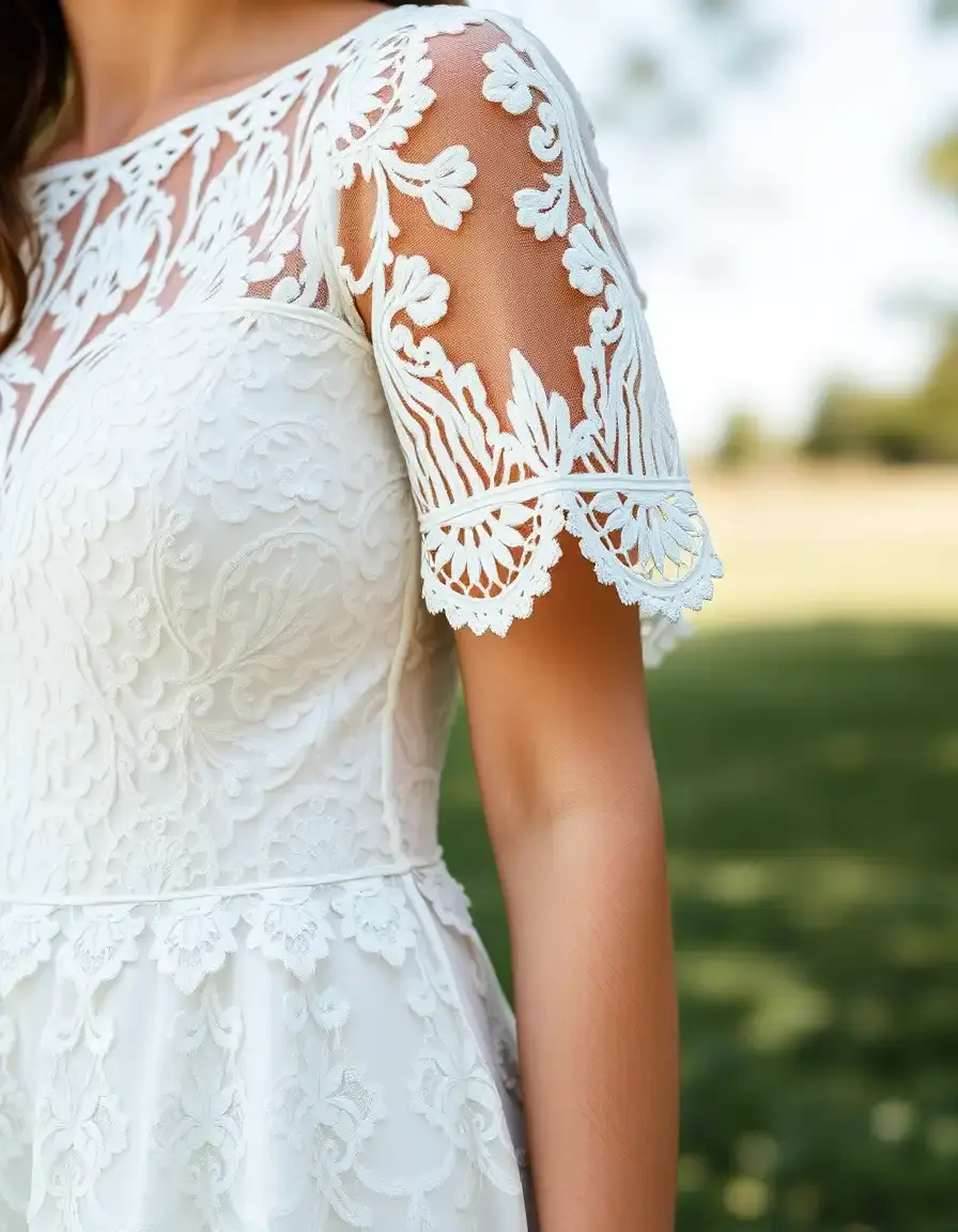 Vestido graduacion de encaje blanco