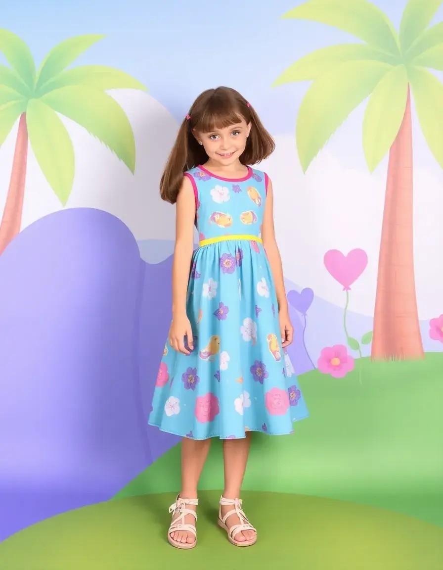 Vestido inspirado en dibujos de Dora