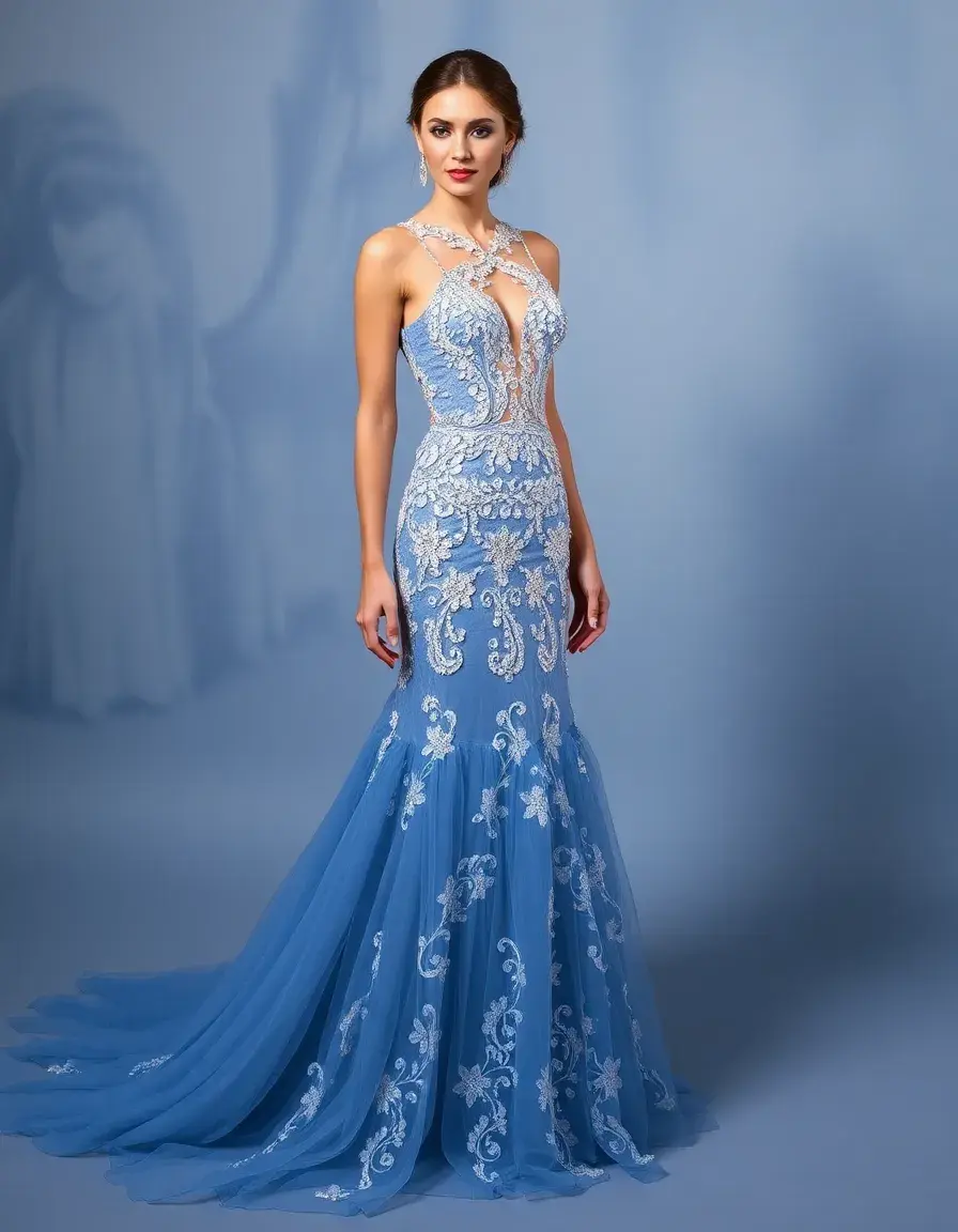 Beaded Gown Elegant Dress