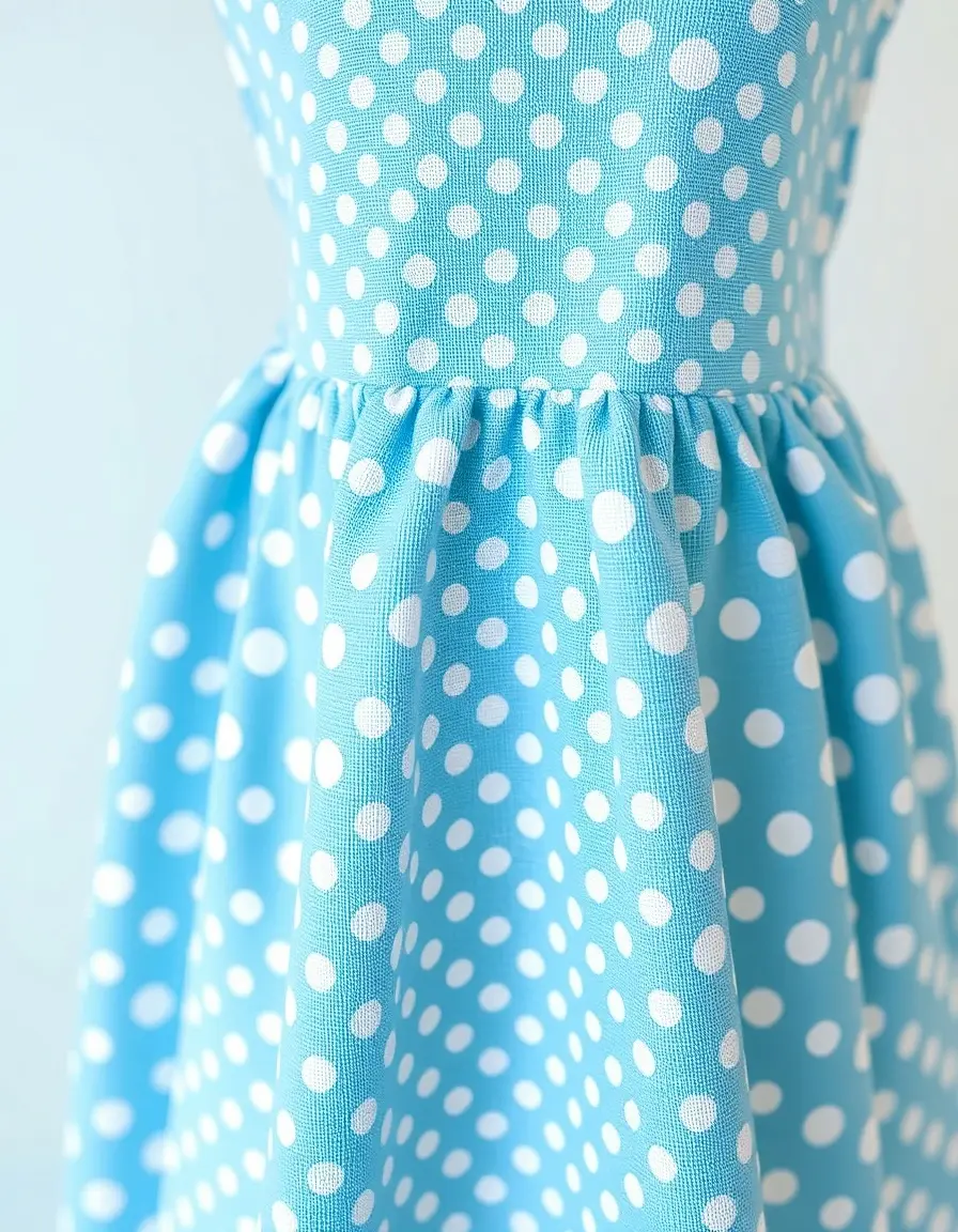 Polka dot printed dress clásico y femenino