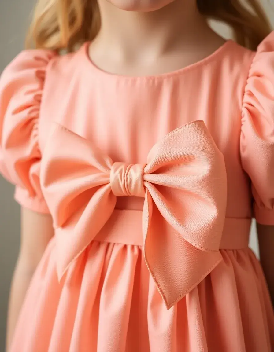 Vestido con lazo para niña