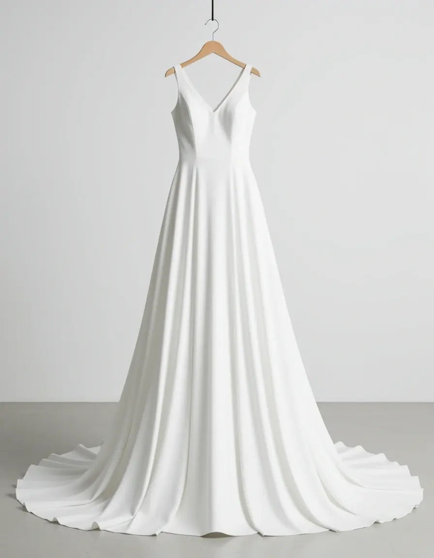 Minimalist Wedding Dress - Vestido novia minimalista blanco