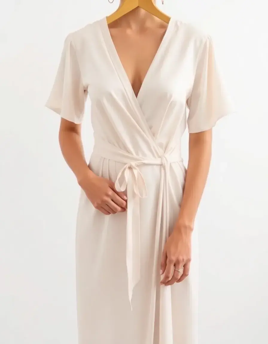 Simple Wrap Wedding - Vestido novia cruzado sencillo