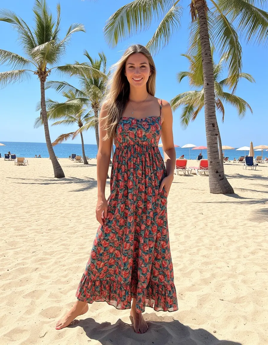Beach Maxi Sundress para mujer