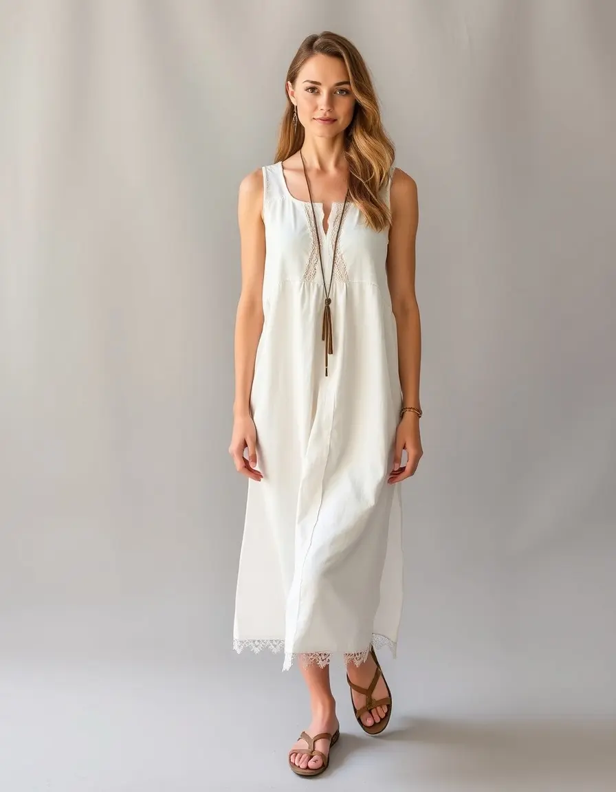 Summer Cotton Shift vestido verano algodón