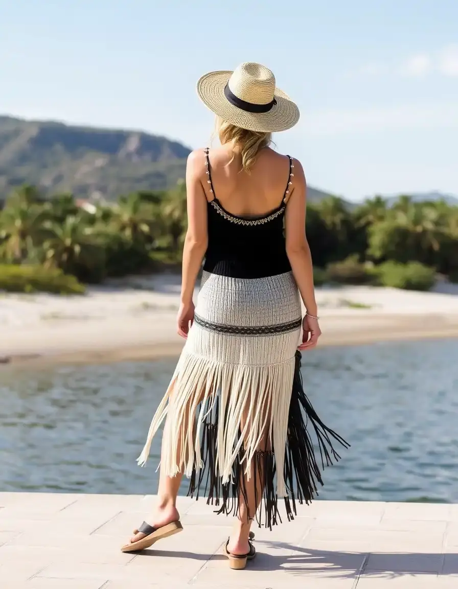 Vestido Ibicenco con Flecos