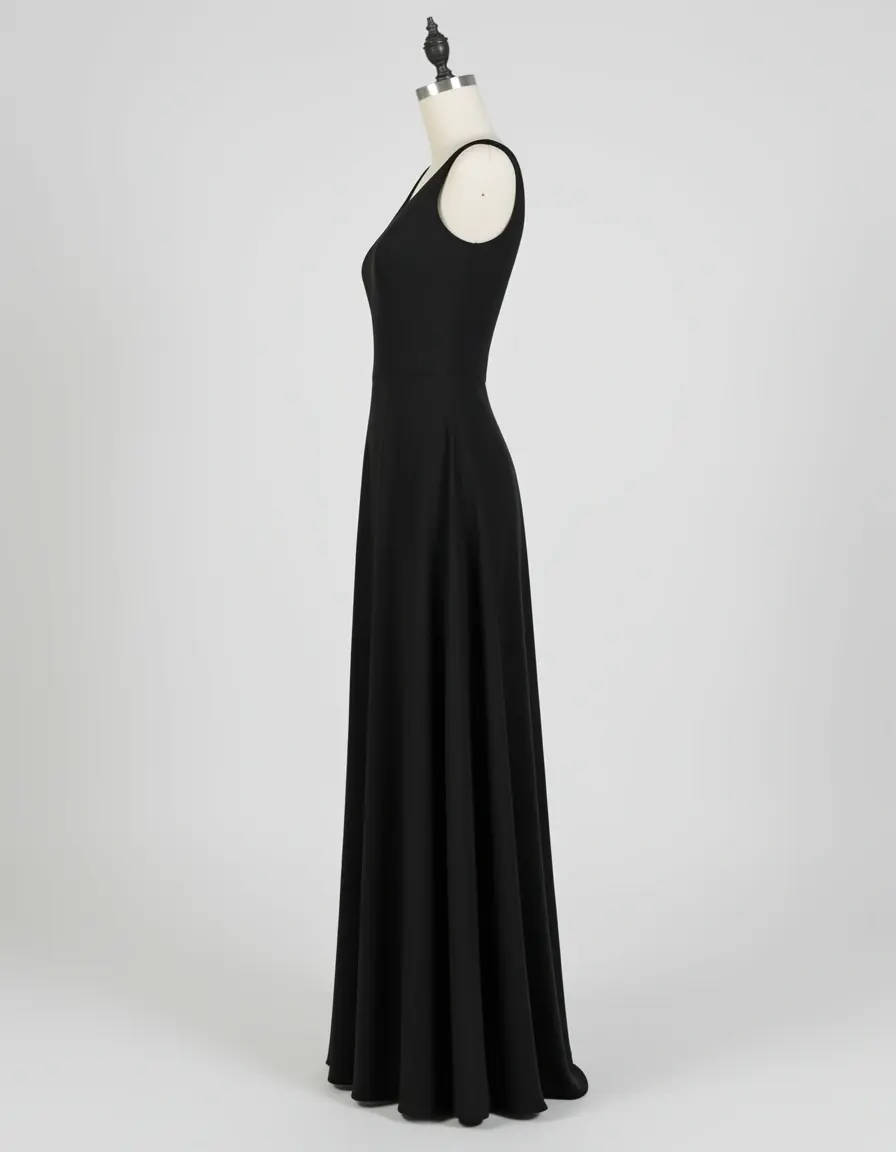Vestido mujer de noche elegante negro