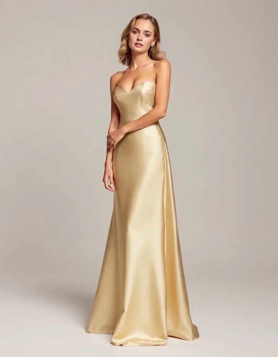 Vestido de satén para nochevieja 2025