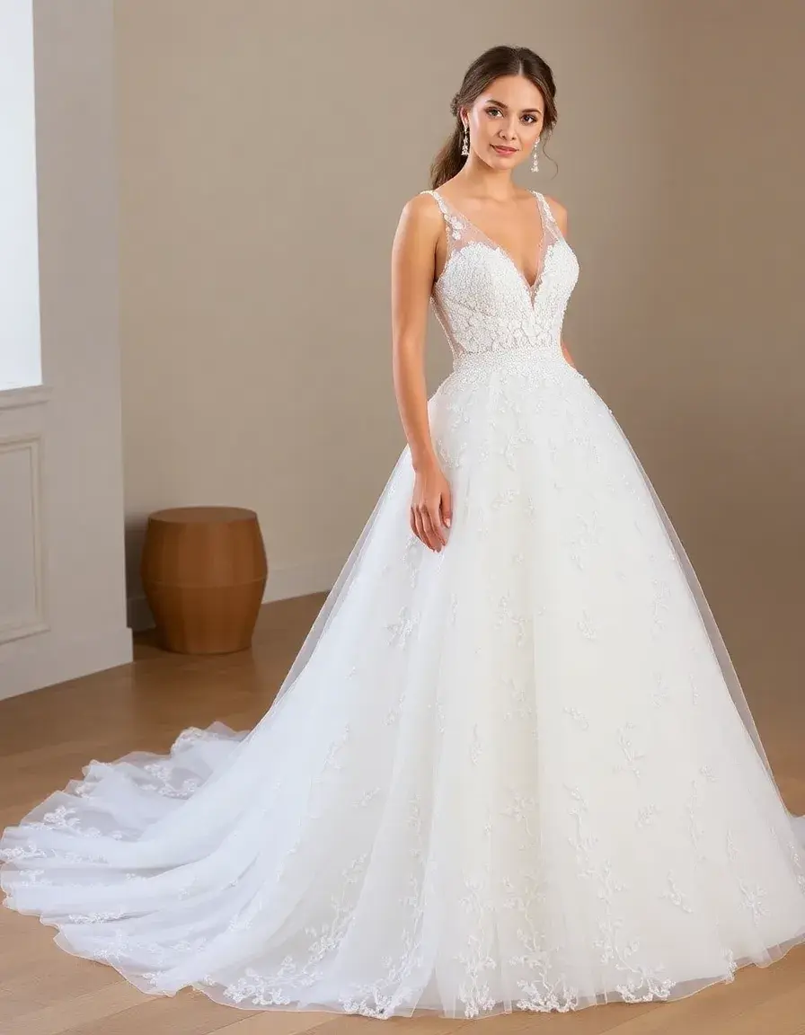 Vestido con pedrería espectacular 2025