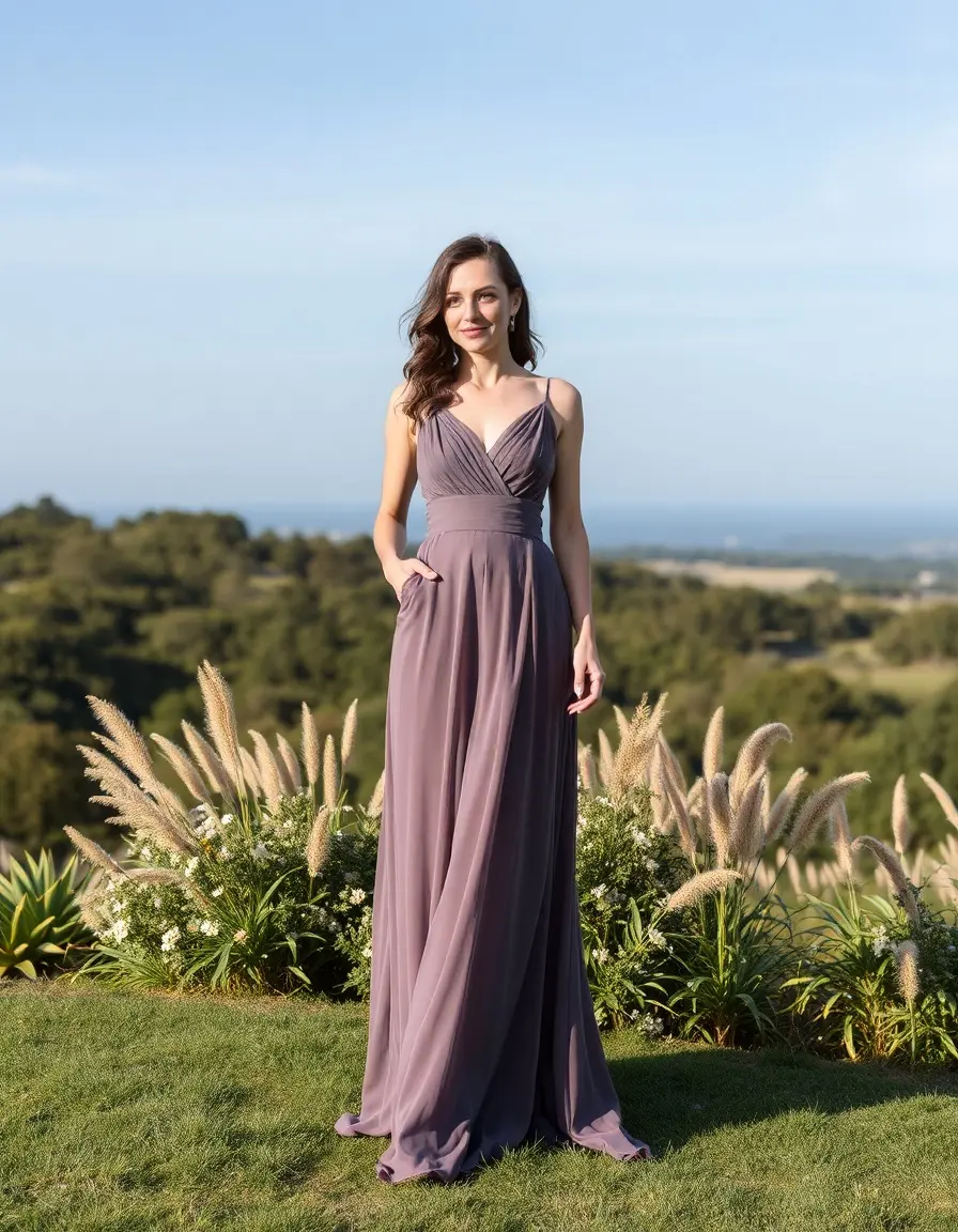 Chiffon long ceremonia mujer