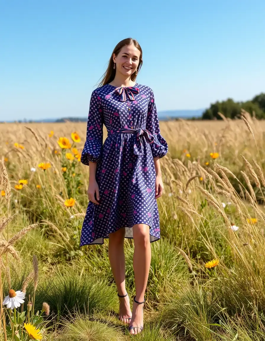 Vestido con lazo para niña ceremonia