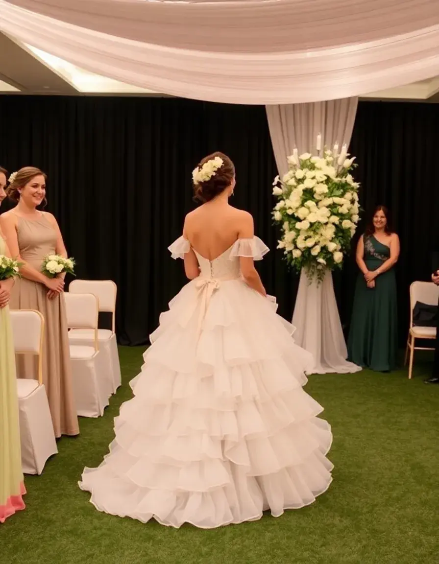 Vestido con volantes para niña eventos